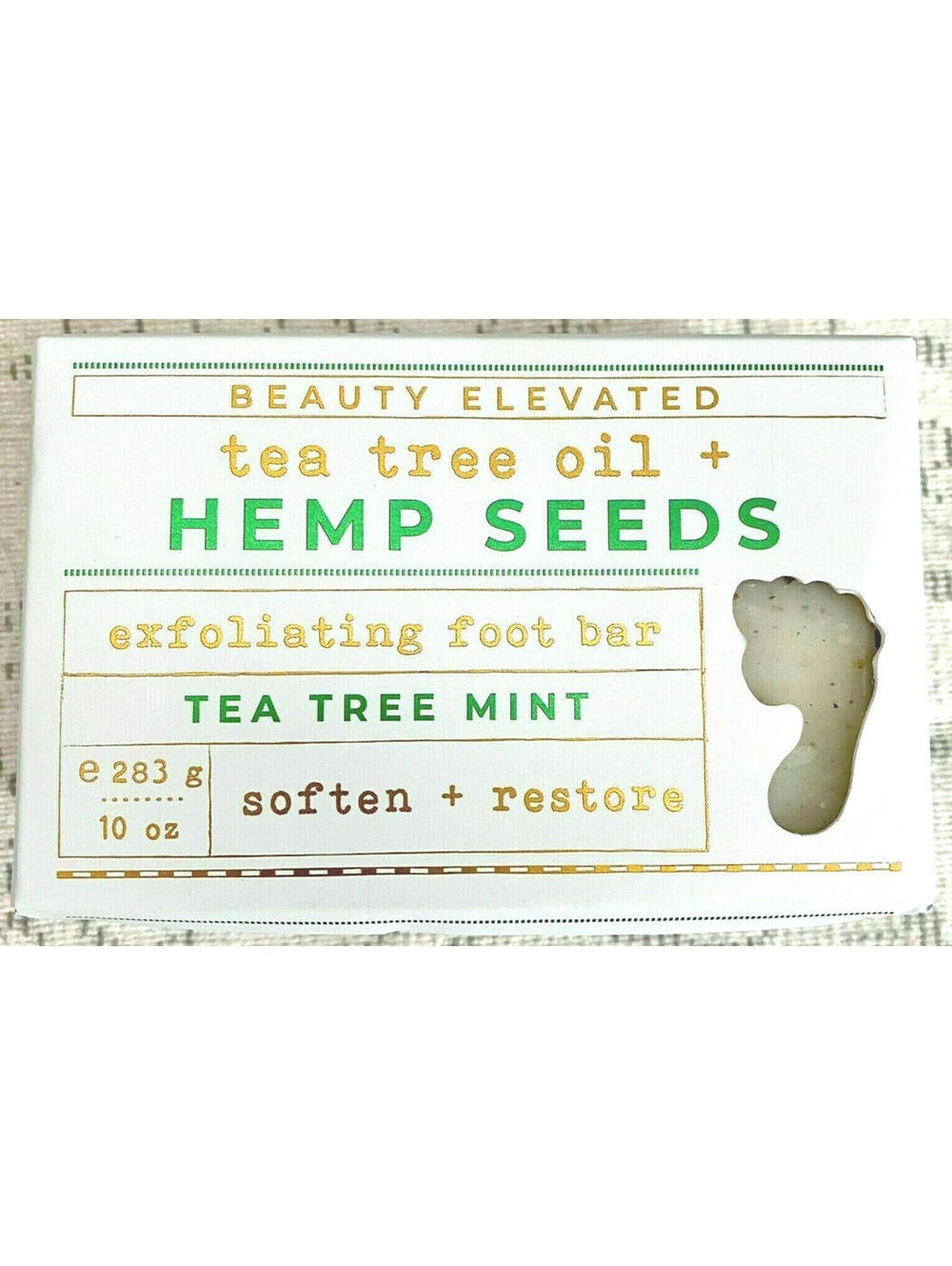 NEW Beauty Elevated Home & Body Company Tea Tree Mint Soap Bar Foot Feet 10 oz